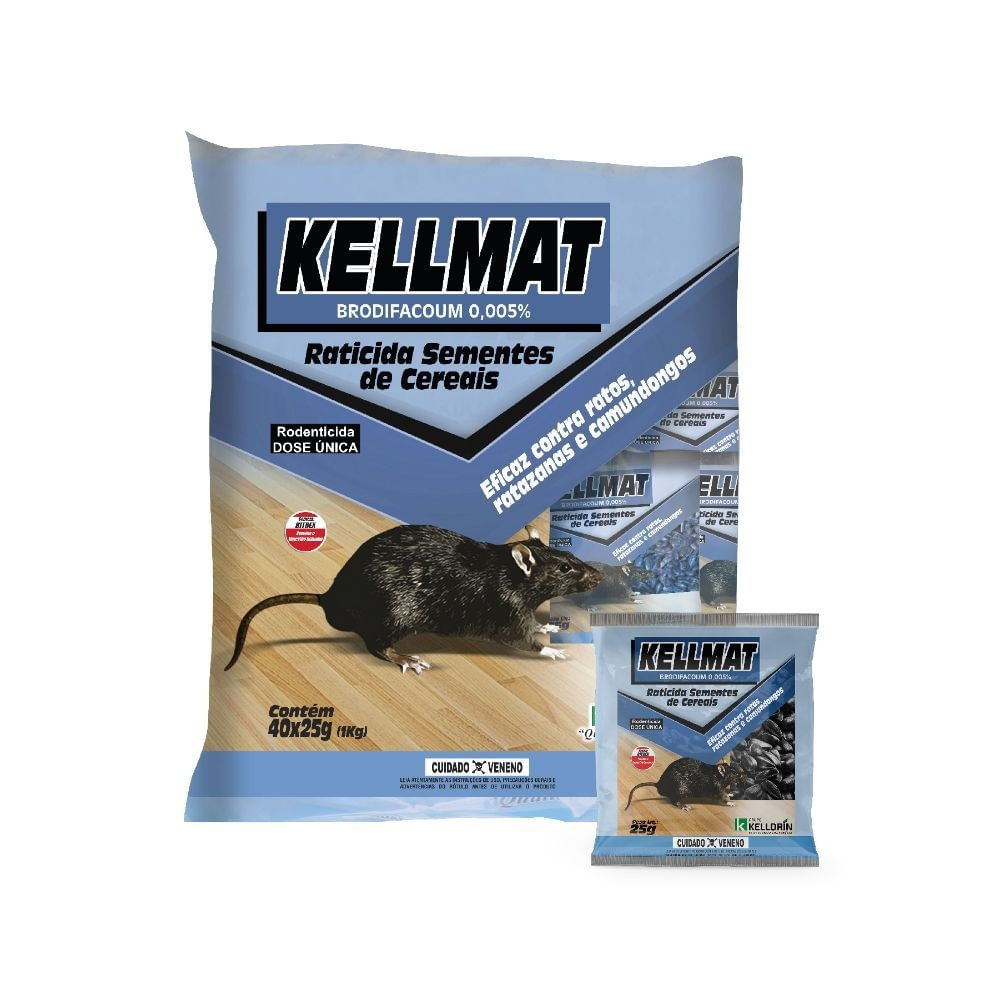 Encontraproduto.com.br - RATICIDA KELLMAT MATA RATOS SEMENTES 25G