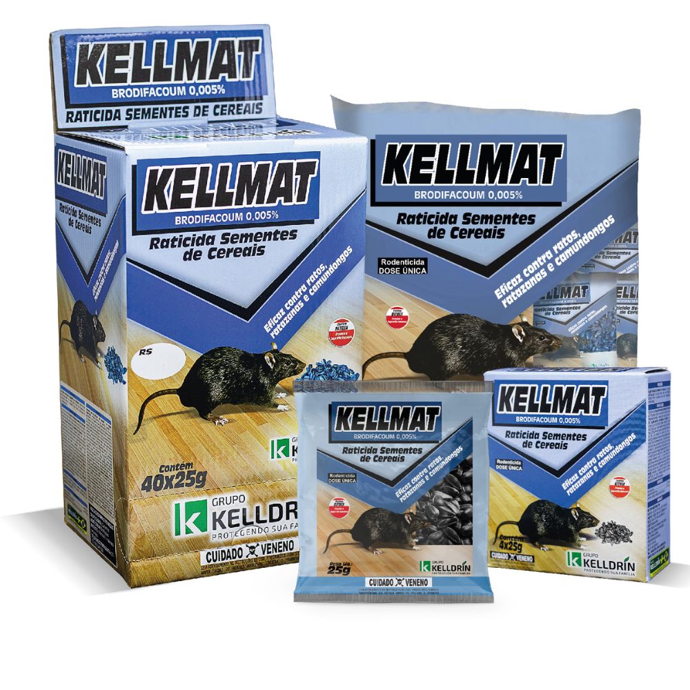 Encontraproduto.com.br - RATICIDA KELLMAT MATA RATOS SEMENTES 25G