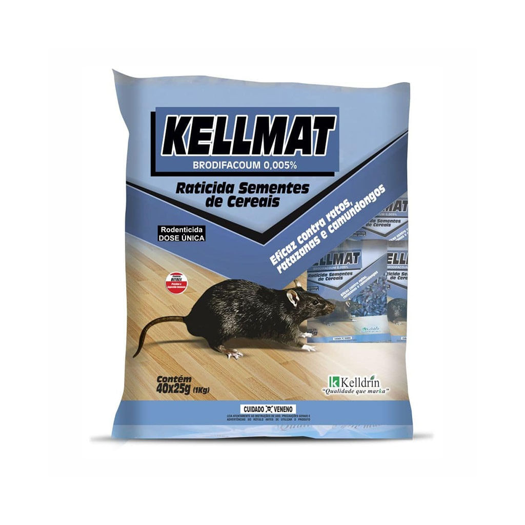Encontraproduto.com.br - RATICIDA KELLMAT MATA RATOS SEMENTES 25G