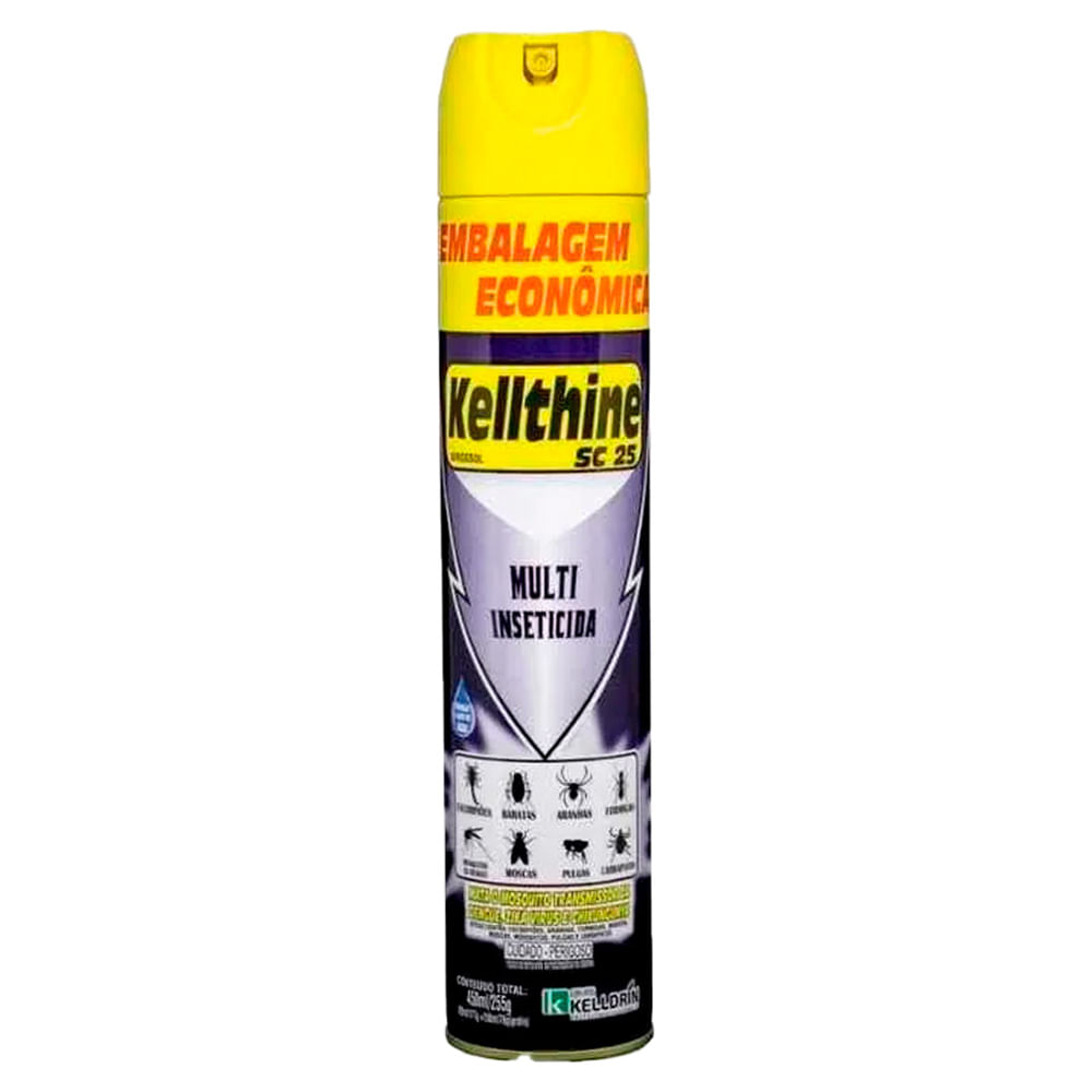 Encontraproduto.com.br - Inseticida Kellthine Multi Insetos Aerossol 450ml