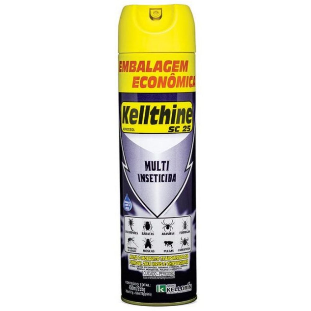 Encontraproduto.com.br - Inseticida Kellthine Multi Insetos Aerossol 450ml