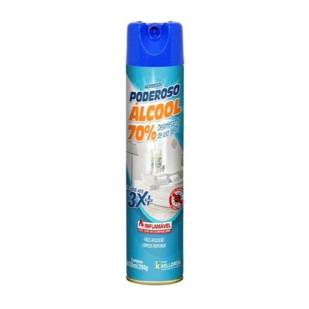 Encontraproduto.com.br - Álcool Aerossol Kelldrin Poderoso 70% 400ml