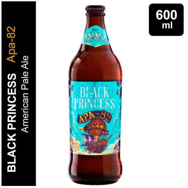 Encontraproduto.com.br - Cerveja APA Puro Malte 82 Black Princess Garrafa 600ml