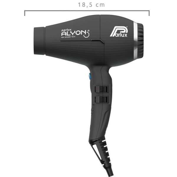 Encontraproduto.com.br - Secador de Cabelo Parlux Alyon 2250W com 2 Velocidades Preto 220V