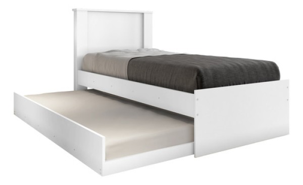 Bicama Solteiro Box Cama Auxiliar Reforçada Anne Framar Marrom