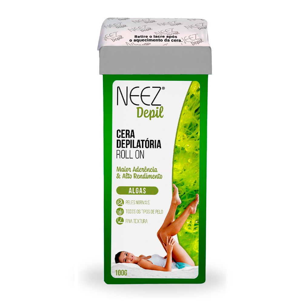 Cera Depilatória Roll On Neez Refil Algas 100g