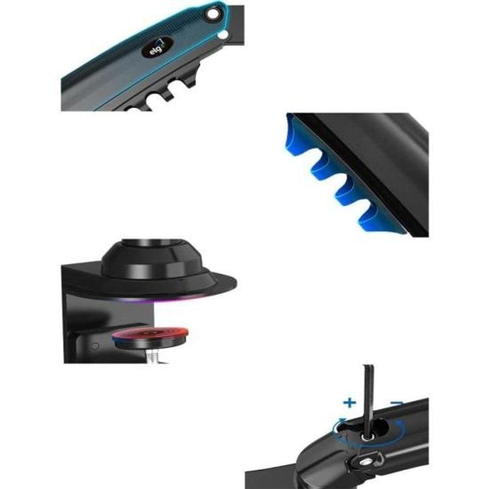 Encontraproduto.com.br - Suporte Tipo Torre Multiarticulado de Mesa com Pistão FH80N - ELG