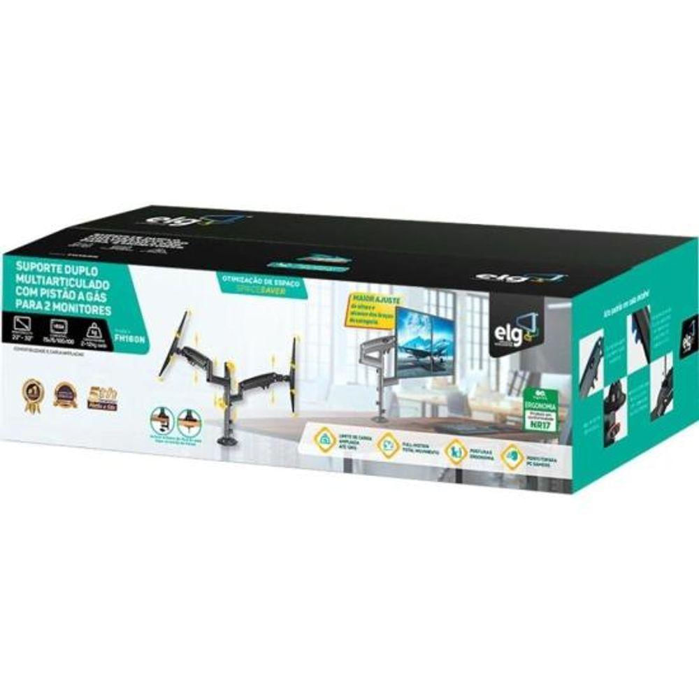 Encontraproduto.com.br - Suporte Tipo Torre Multiarticulado de Mesa com pistão FH160N - ELG