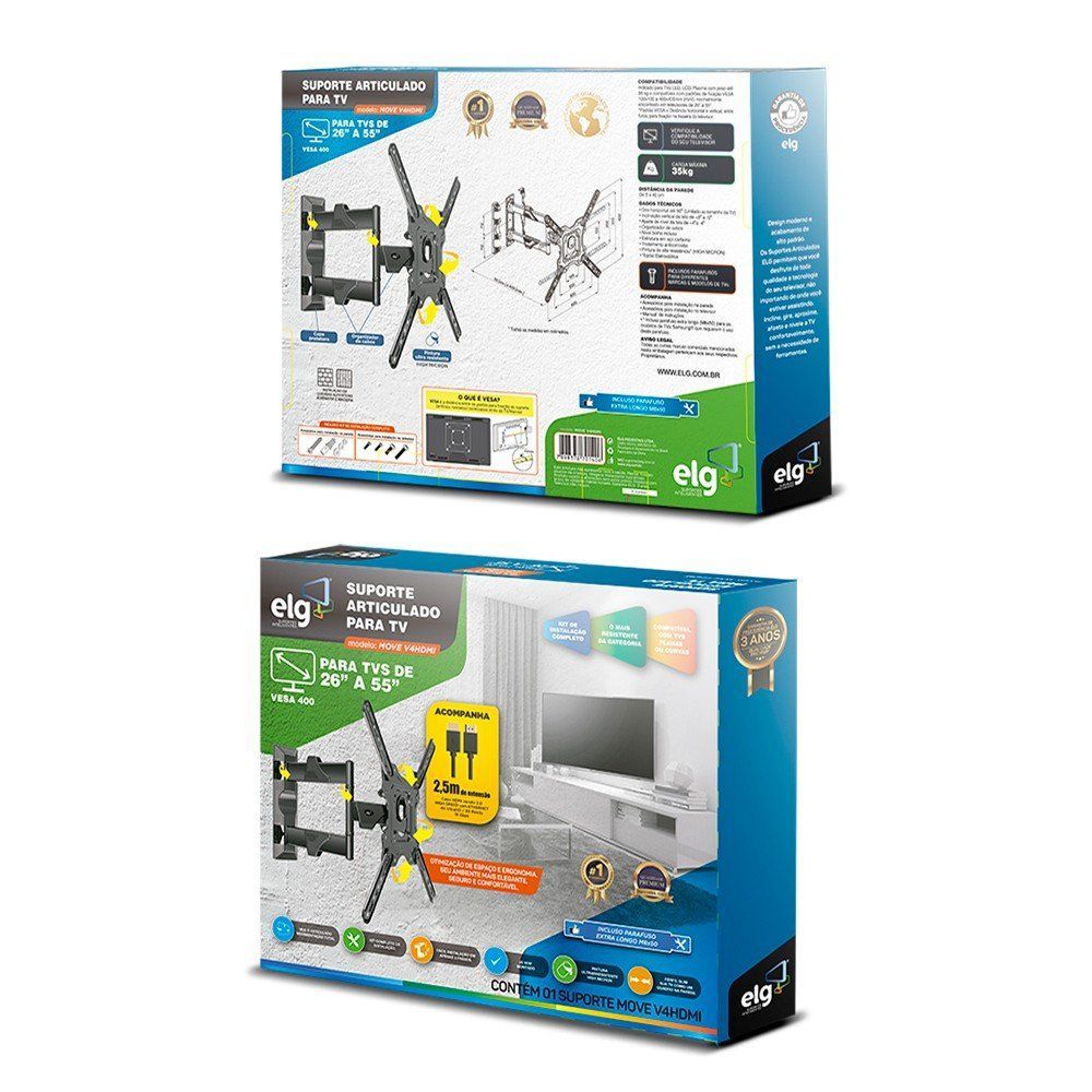 Encontraproduto.com.br - Suporte de Parede Multiarticulado TVs 26