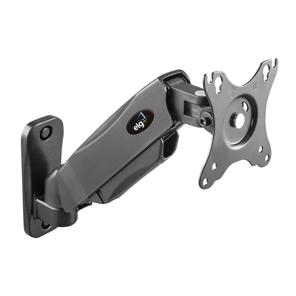 Encontraproduto.com.br - Suporte Multiarticulado de Parede ELG para Monitores 17 a 34 com Pistão a Gás Preto F410