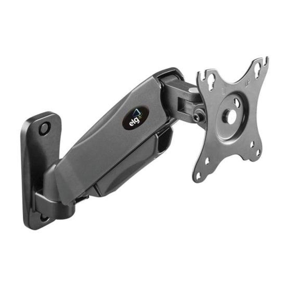 Encontraproduto.com.br - Suporte Multiarticulado de Parede ELG para Monitores 17 a 34 com Pistão a Gás Preto F410