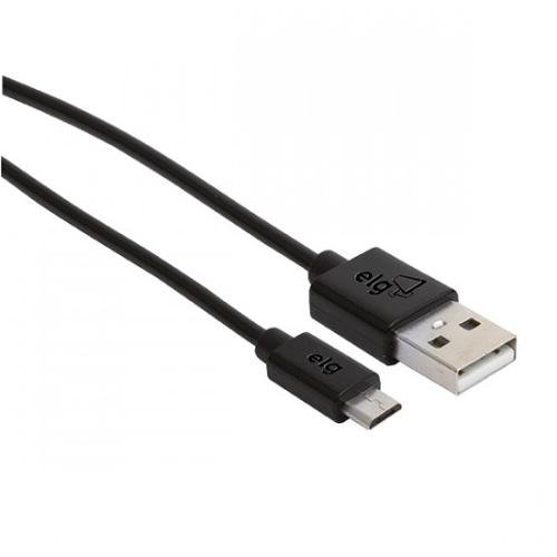 Encontraproduto.com.br - Kit Carregador de Parede com Cabo ELG KT510WC Preto