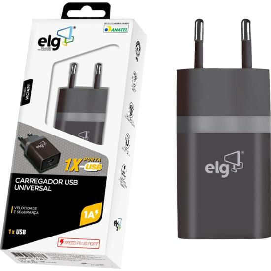 Encontraproduto.com.br - Carregador Usb parede ELG PEDESTAIS 1A WC1APT Caixa 1