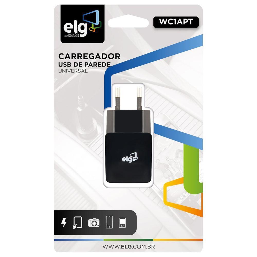 Encontraproduto.com.br - Carregador Usb parede ELG PEDESTAIS 1A WC1APT Caixa 1