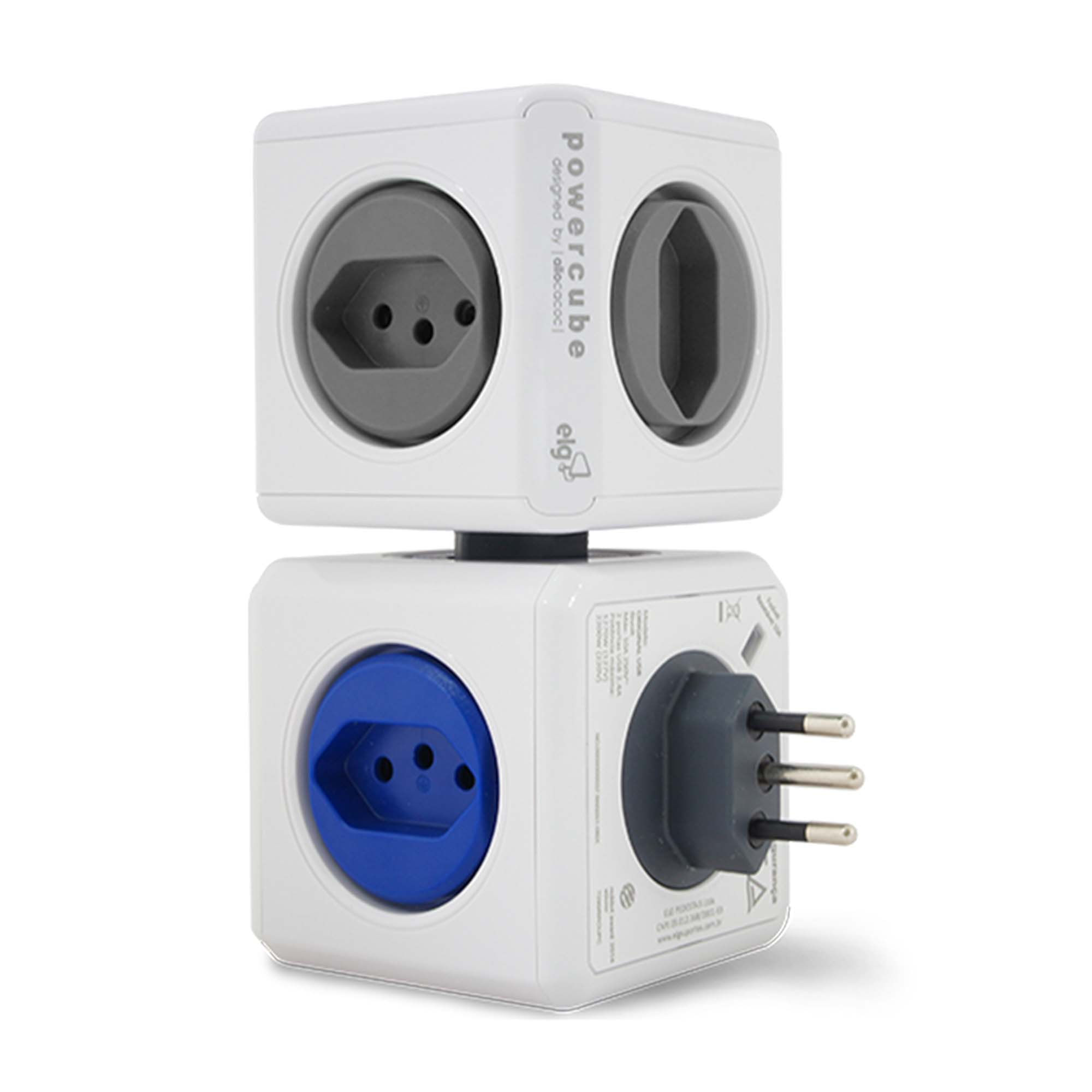 Encontraproduto.com.br - Powercube 4 Tom/2 Usb Bivolt Pwc-R4U - ELG