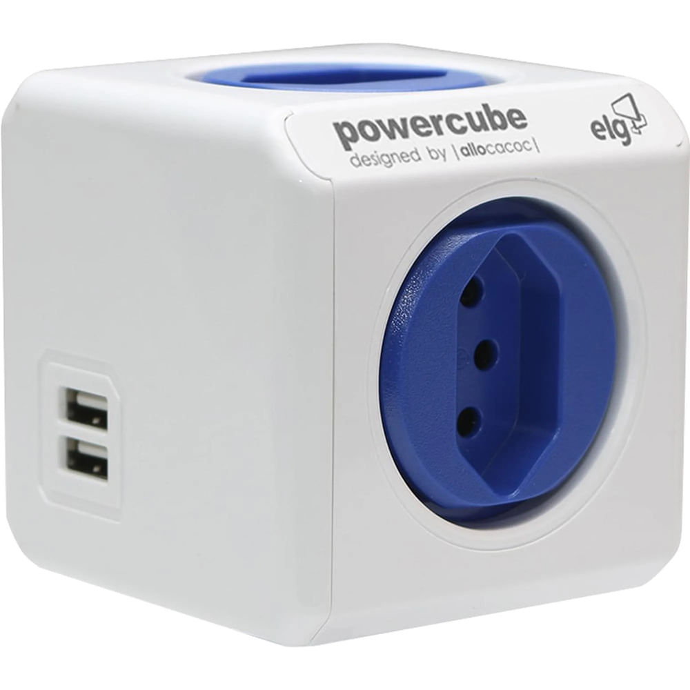 Encontraproduto.com.br - Powercube 4 Tom/2 Usb Bivolt Pwc-R4U - ELG
