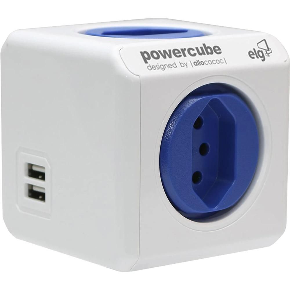 Encontraproduto.com.br - Powercube 4 Tom/2 Usb Bivolt Pwc-R4U - ELG