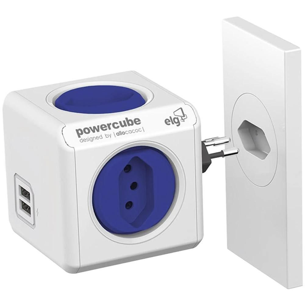 Encontraproduto.com.br - Powercube 4 Tom/2 Usb Bivolt Pwc-R4U - ELG