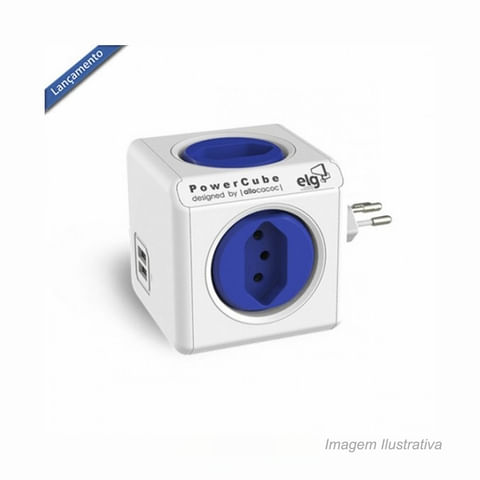 Encontraproduto.com.br - Powercube 4 Tom/2 Usb Bivolt Pwc-R4U - ELG
