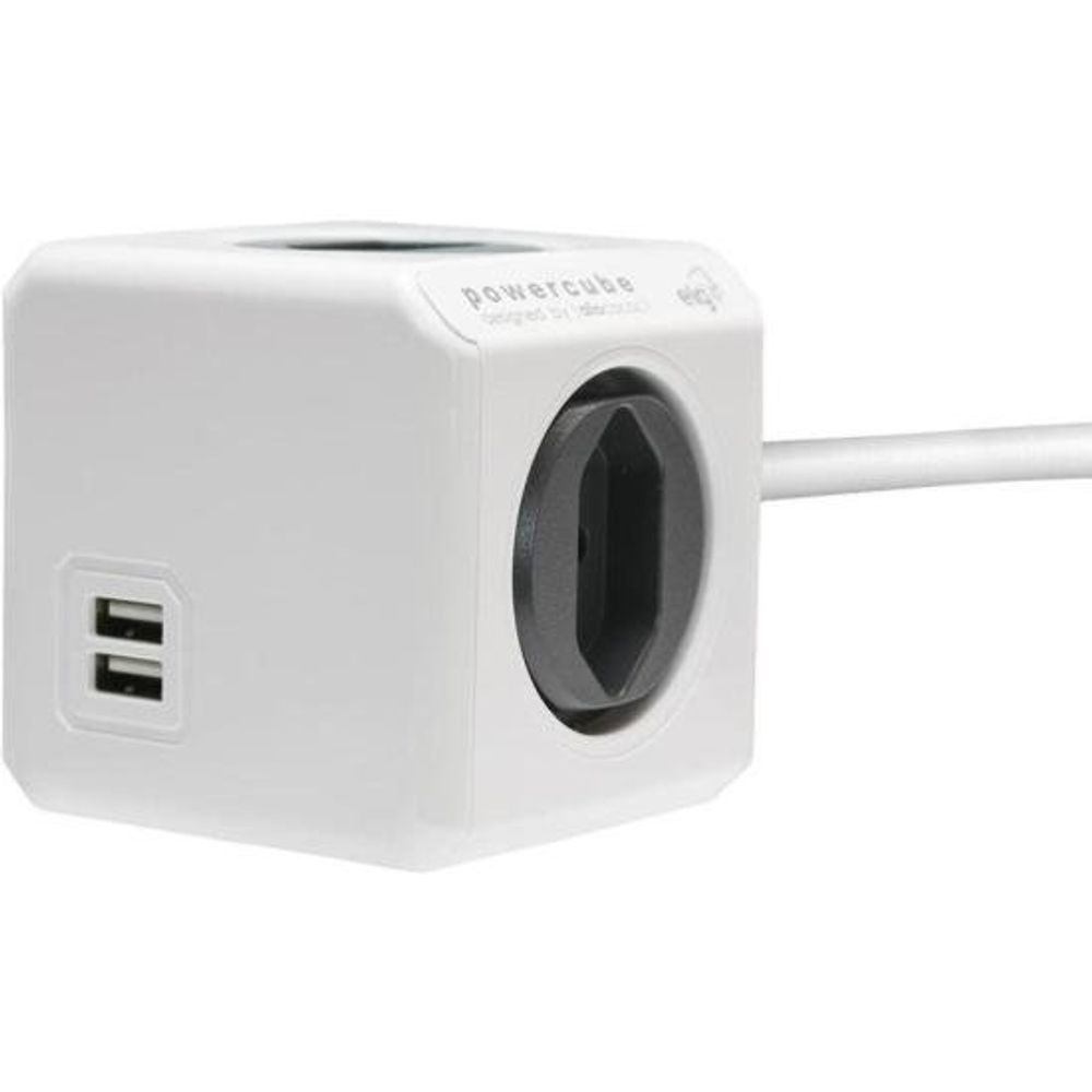 Encontraproduto.com.br - Adaptador Benjamim Múltiplo Powercube Pwc-x4u/3m Bivolt Elg