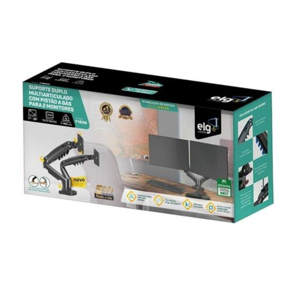 Encontraproduto.com.br - Suporte de Mesa Para 2 Monitores 17