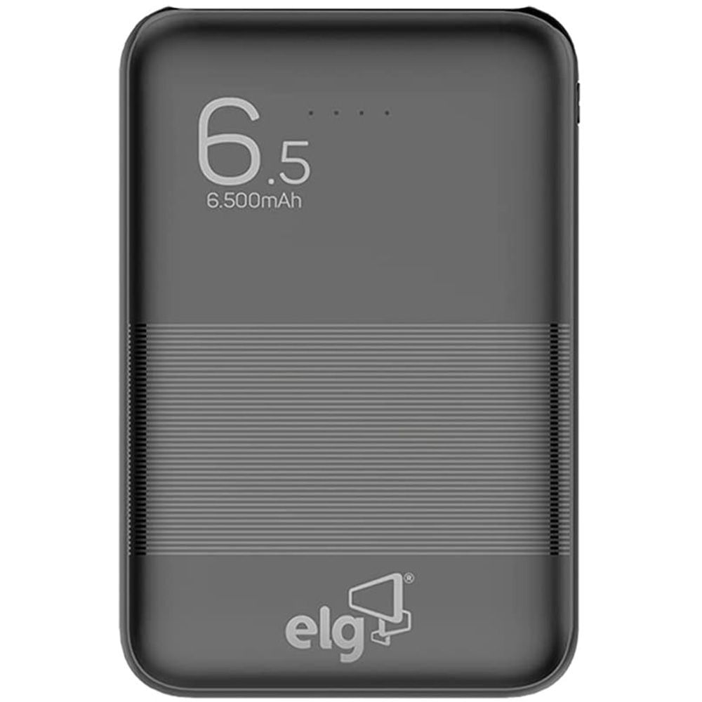 Encontraproduto.com.br - Carregador Portátil 6500mAh ELG PB65 Preto