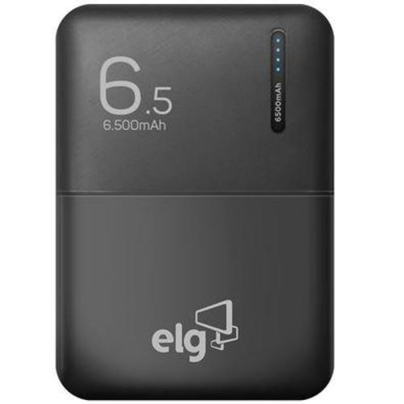 Encontraproduto.com.br - Carregador Portátil 6500mAh ELG PB65 Preto
