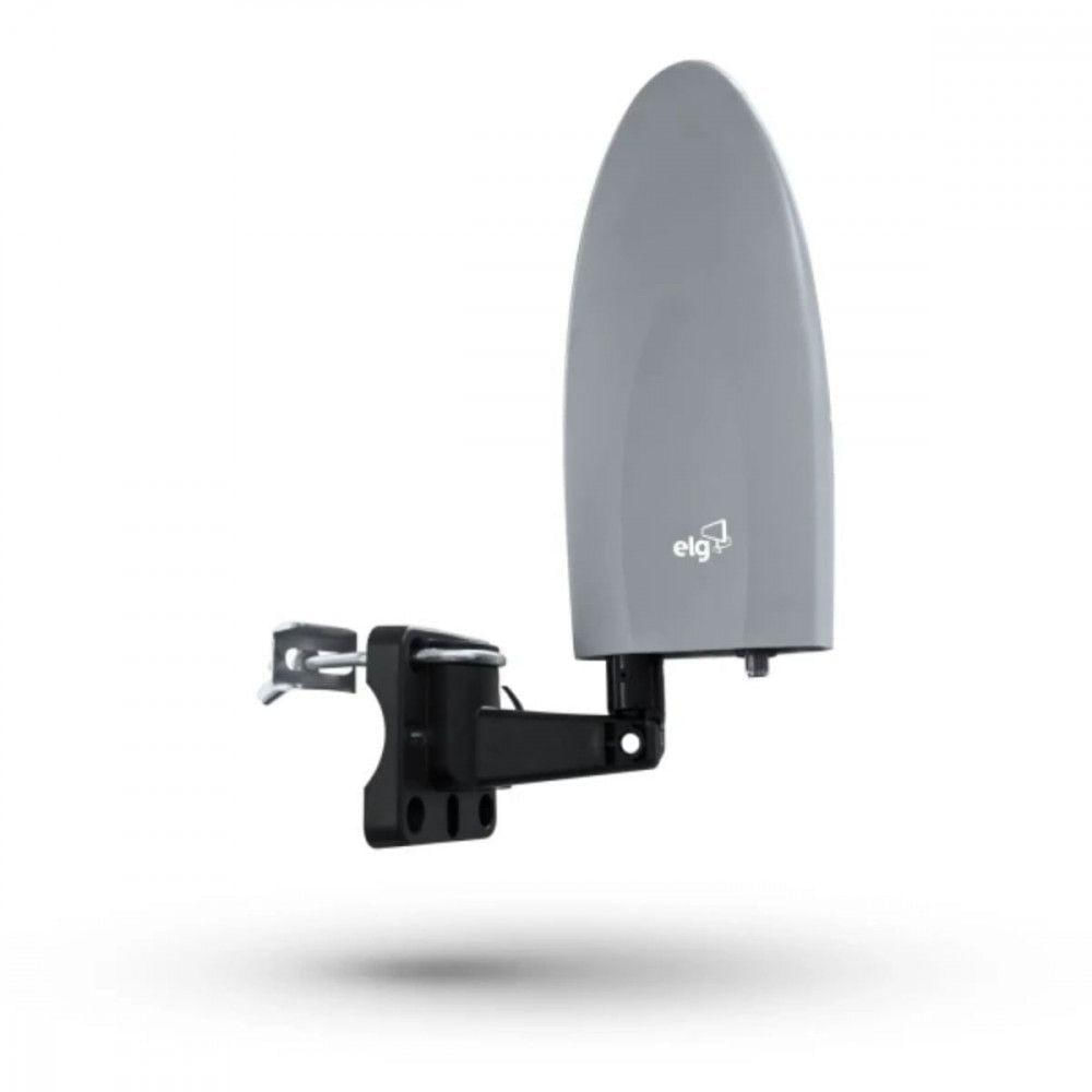 Encontraproduto.com.br - Antena Digital Elg Externa Com Cabo De 10 Metros Cinza