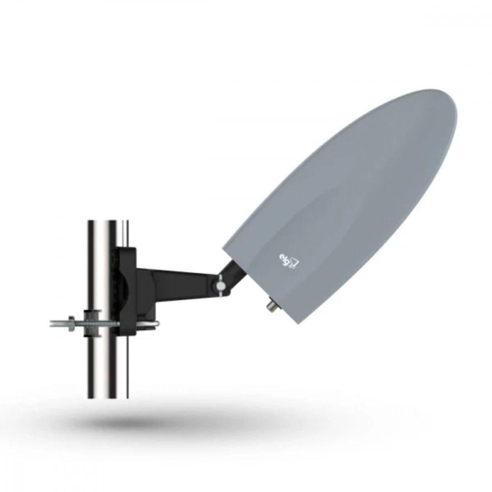 Encontraproduto.com.br - Antena Digital Elg Externa Com Cabo De 10 Metros Cinza