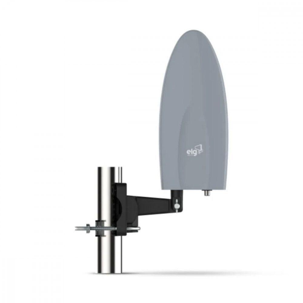 Encontraproduto.com.br - Antena Digital Elg Externa Com Cabo De 10 Metros Cinza