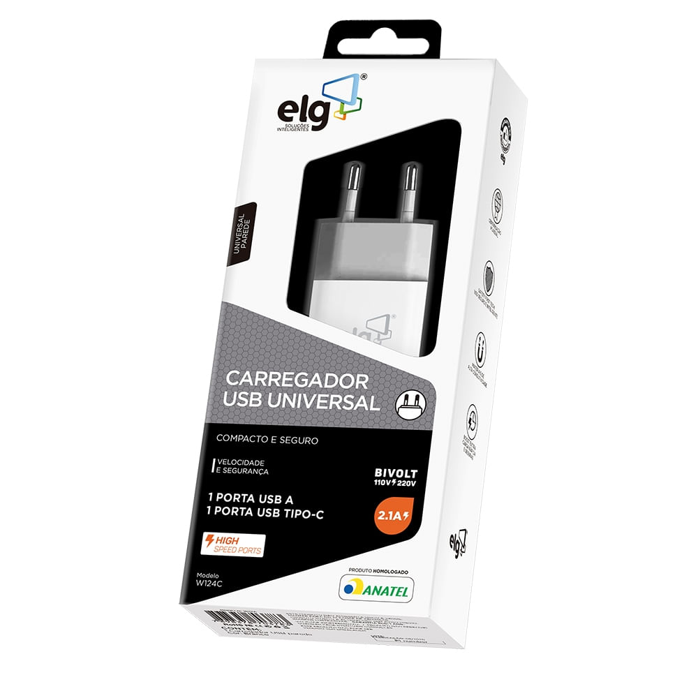 Encontraproduto.com.br - Carregador USB Universal - ELG