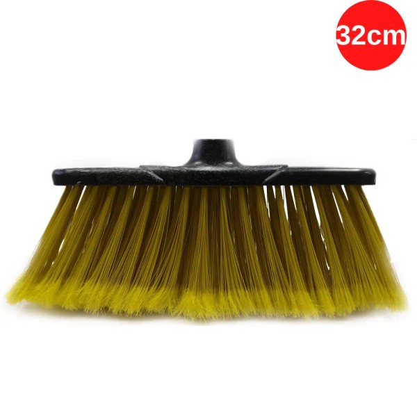 Encontraproduto.com.br - Vassoura Plumada Tipo Piaçava Robusta 32cm 5s Cerdas Na Cor Amarela Sem Cabo Mendonca