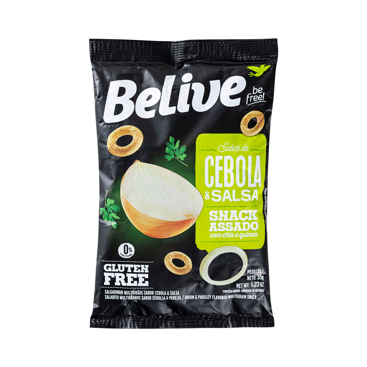 Encontraproduto.com.br - Salgadinho sem Glúten Cebola e Salsa Belive 35g