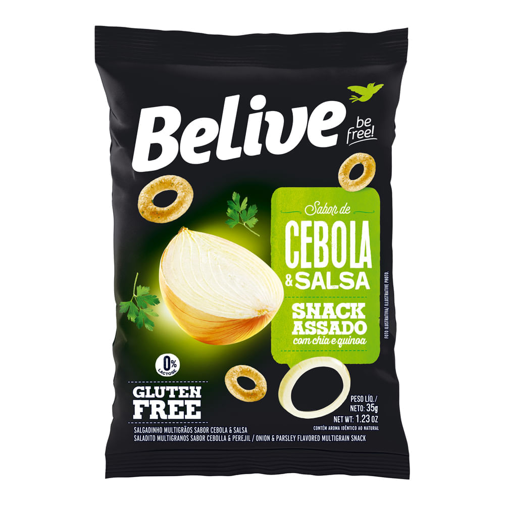 Encontraproduto.com.br - Salgadinho sem Glúten Cebola e Salsa Belive 35g