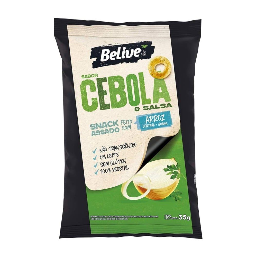 Encontraproduto.com.br - Salgadinho sem Glúten Cebola e Salsa Belive 35g