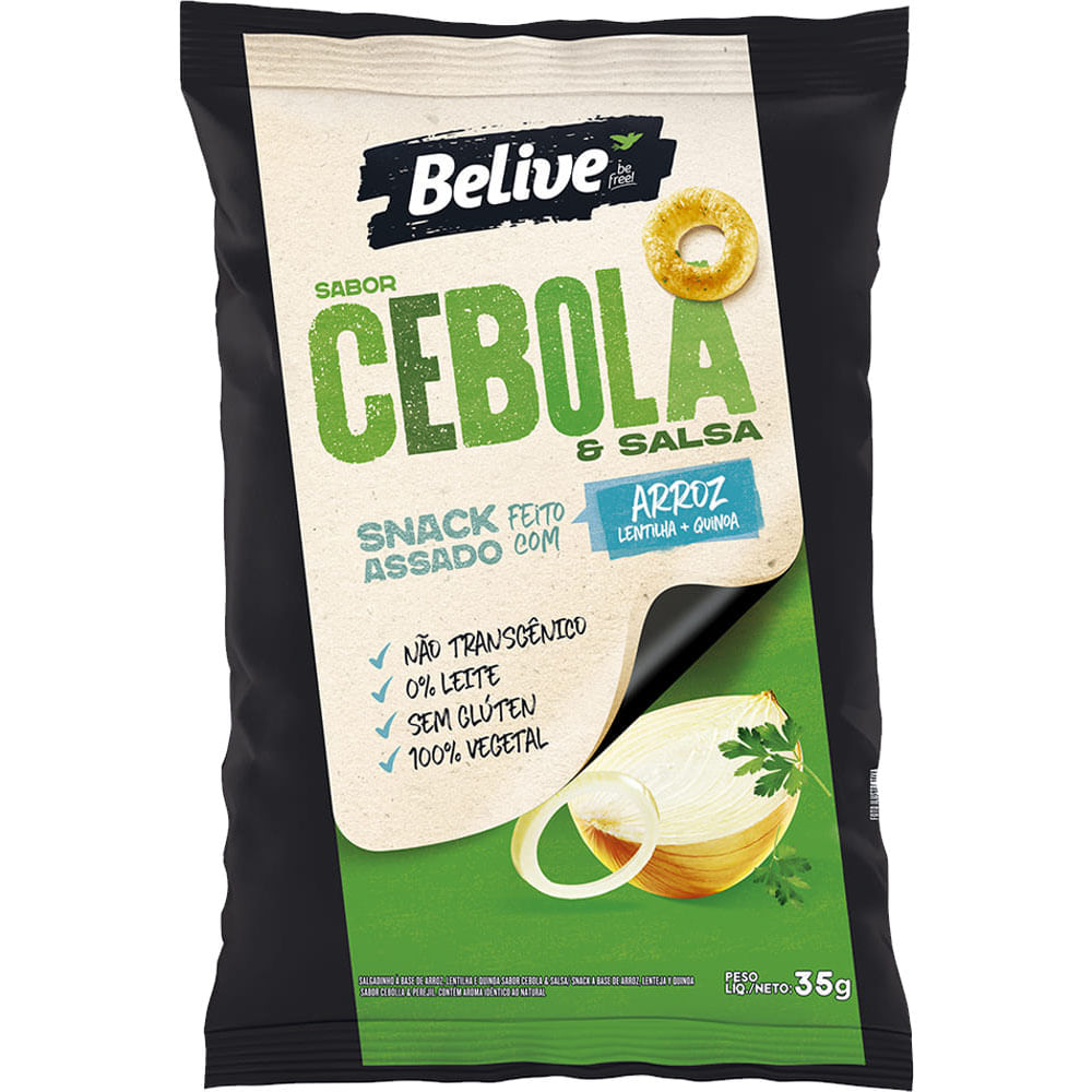 Encontraproduto.com.br - Salgadinho sem Glúten Cebola e Salsa Belive 35g