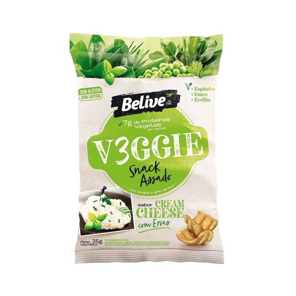 Encontraproduto.com.br - Veggie Snack Cream Cheese 35g - Belive