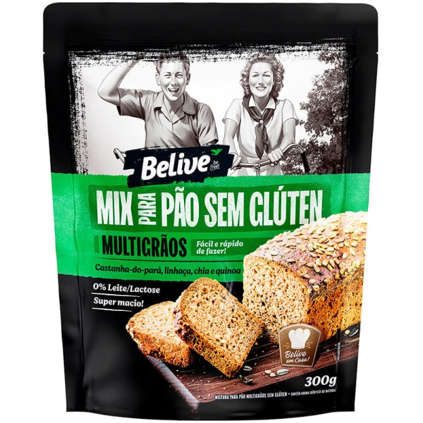 Encontraproduto.com.br - Mix para Pão Multigrãos 300g - Belive