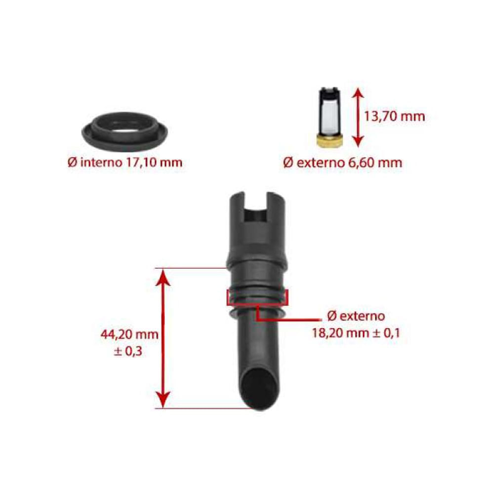 Encontraproduto.com.br - Kit de Filtros para Bico Injetor Fox Gol Voyage 2005 em diante DS 1274