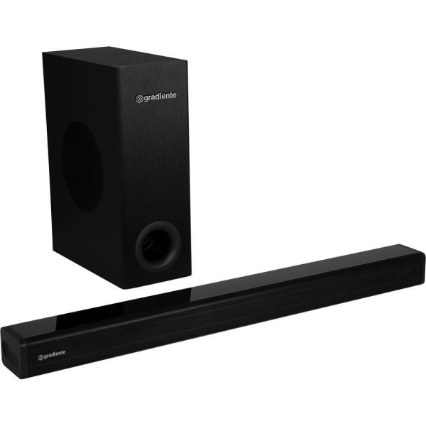 Encontraproduto.com.br - Soundbar Gradiente Home Cinema Emotion 2.1 Canais Preto Gsb6m - Bivolt