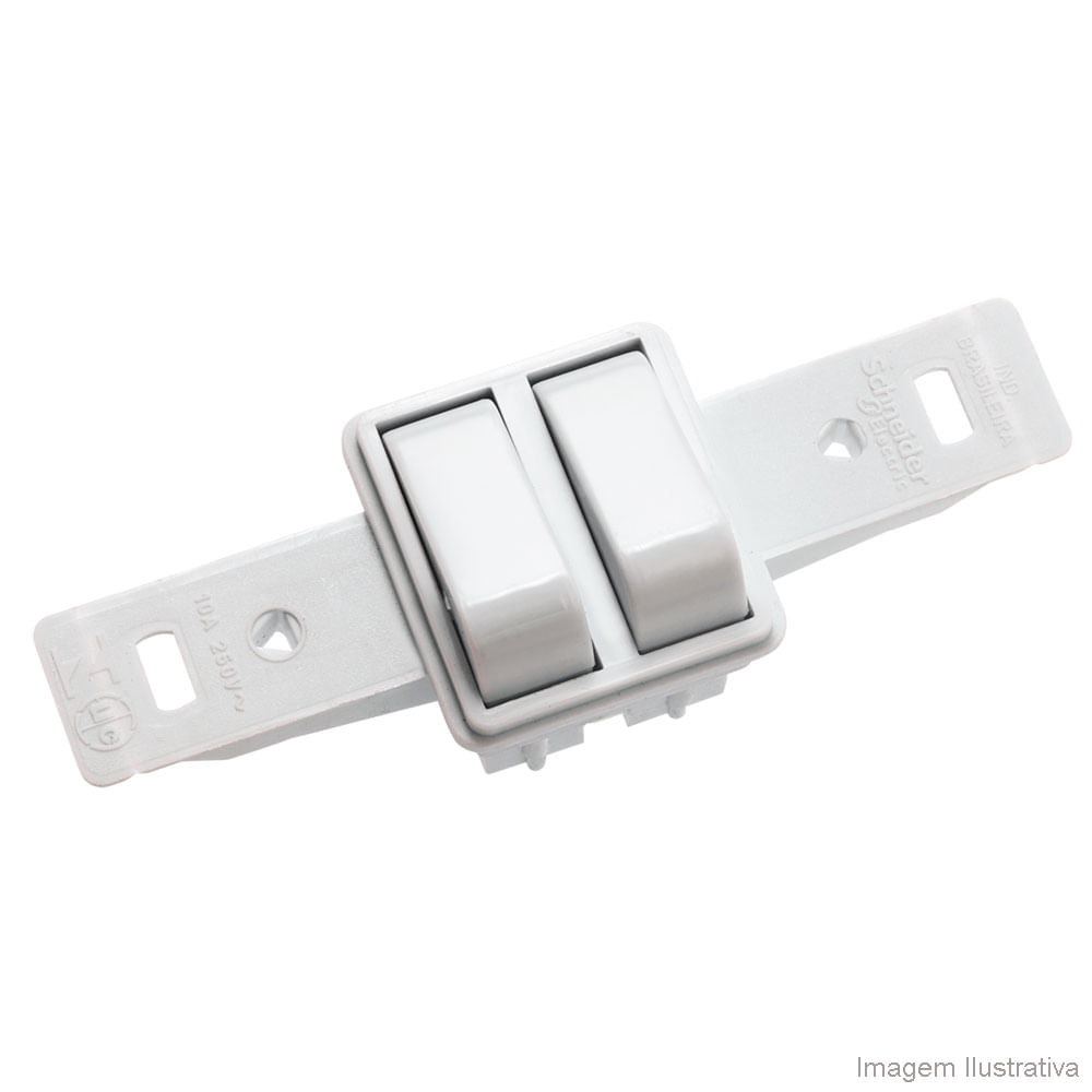 Interruptor duplo simples 10A 250V sem placa Claris Prime Schneider