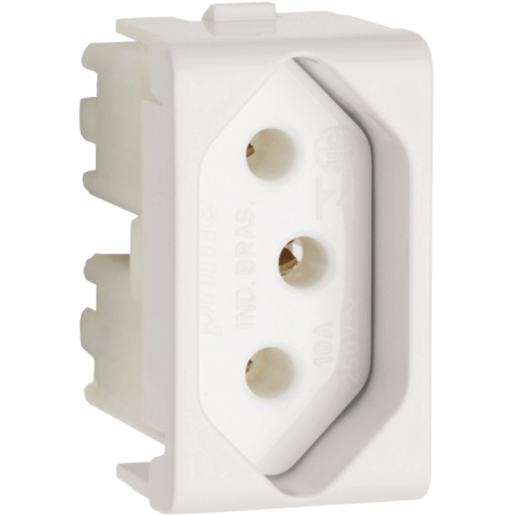 Encontraproduto.com.br - Módulo Tomada 2P+T 20A/250V Branco Lunare