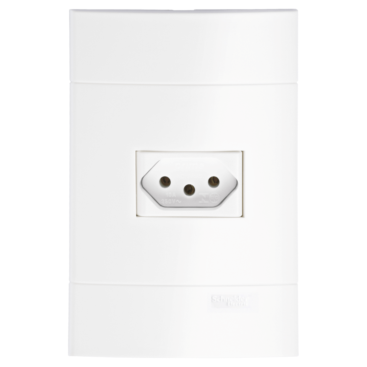 Encontraproduto.com.br - Conjunto Tomada Prime Lunare 10A Branco Schneider