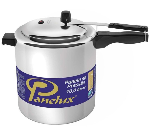 Encontraproduto.com.br - Kit 2 Panelas De Pressão 4,5L E 10L Polida Panelux