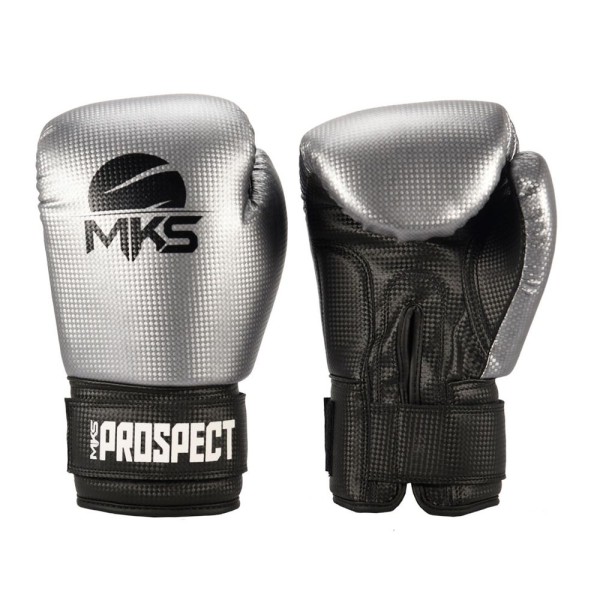 Encontraproduto.com.br - Kit Luva Boxe Muay Thai New Prospect Mks Combat Com Bandagem Preta 16 Oz
