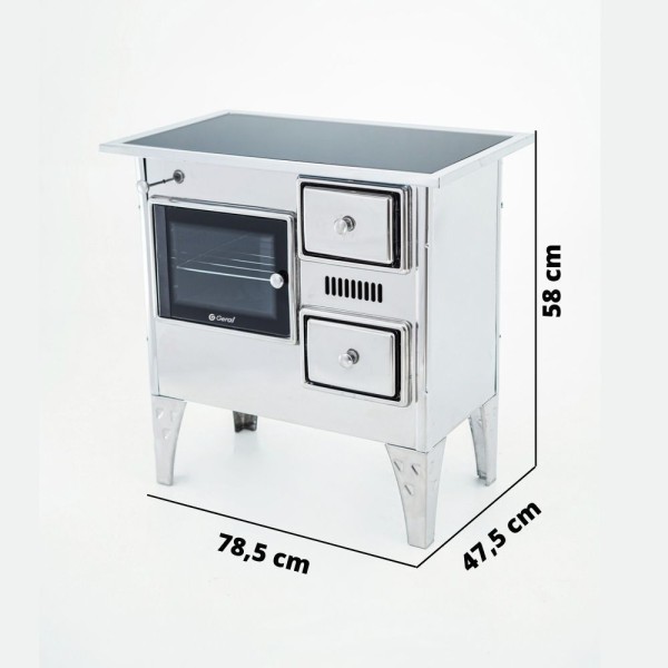 Encontraproduto.com.br - Fogão Braslar Lenha Geral 1 Vitrocerâmico Lado Esquerdo Inox