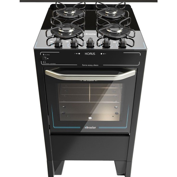 Encontraproduto.com.br - Fogão 4 Bocas Mesa de Vidro Horus Top Control Glass Bivolt