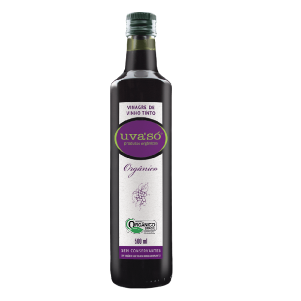 Encontraproduto.com.br - Kit 3x: Vinagre De Vinho Tinto Orgânico Uva Só 500ml