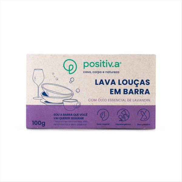 Encontraproduto.com.br - Lava Louças em Barra Positiv.a Lavandin 100g