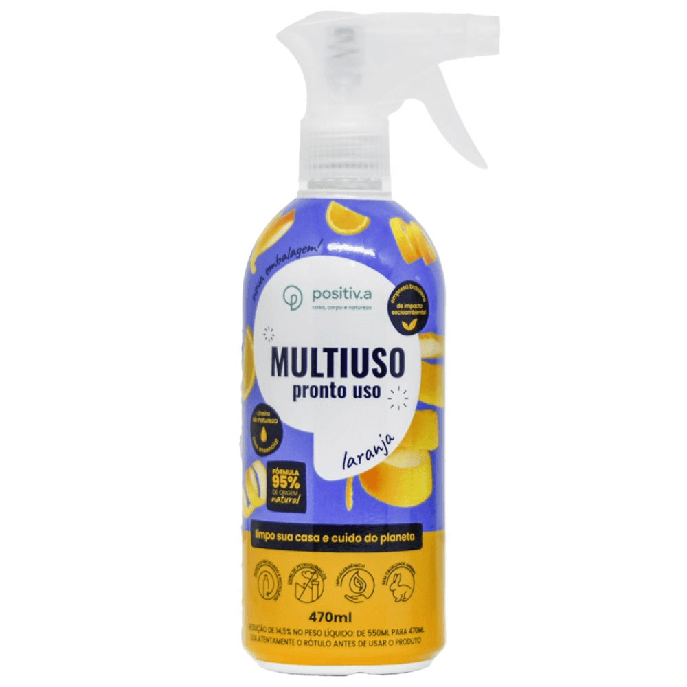Encontraproduto.com.br - Multiuso Pronto Uso Laranja 470ml Positiv.a
